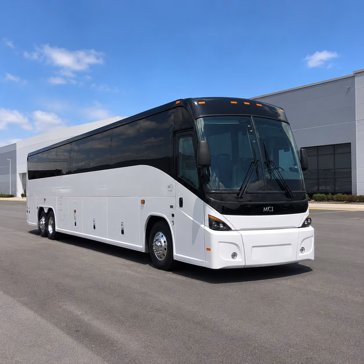 sandy charter bus rental exterior