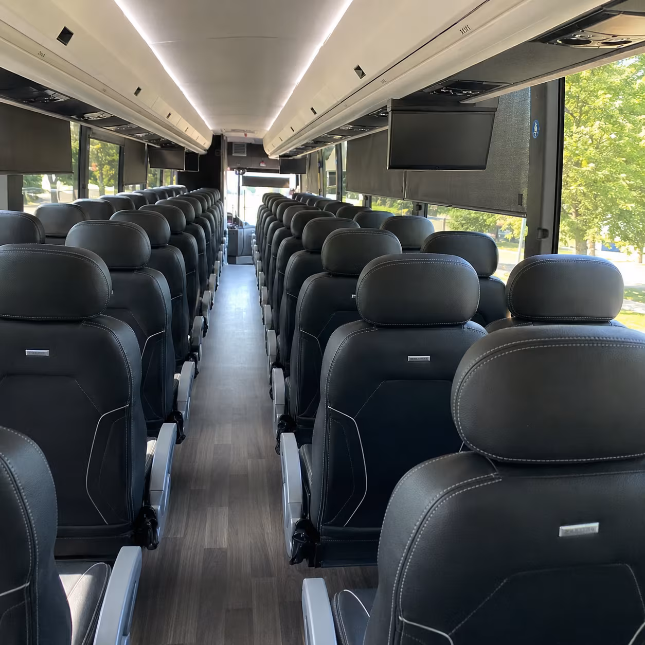 sandy comfortable charter bus rentals for sandy weddings