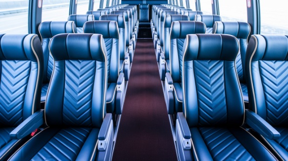 50 passenger charter bus inside west jordan