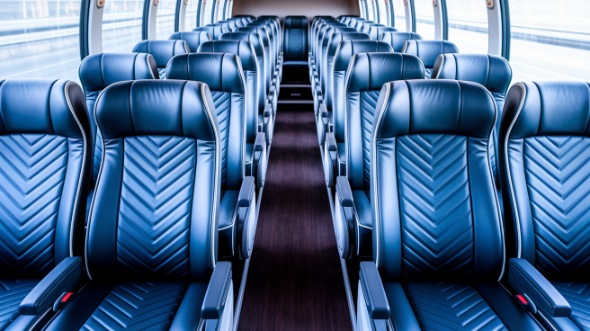 54 passenger charter bus inside west jordan